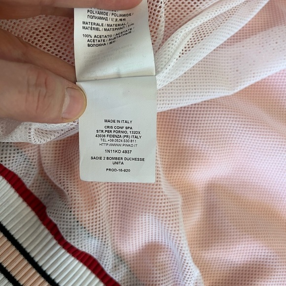 Pinko Bomber Pink Size 4  70's Inspire, Farrah Fawcett  Chic. - Picture 10 of 14
